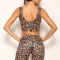 Fashion Street Wear Leopard Sublimado de 2 piezas Legging Sports Sports Wear Active Set Gimen Gym